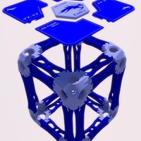 3D-PRIN-TABLE 25" TALL 19" SQ 300 mm x 300mm OPTIMIZED  - Thumbnail 3