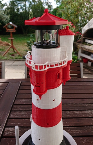 Leuchtturm ähnlich “Roter Sand “ für Solar LED-Beleuchtung. 3D Print 406591