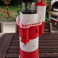 Leuchtturm ähnlich “Roter Sand “ für Solar LED-Beleuchtung. - Thumbnail 2