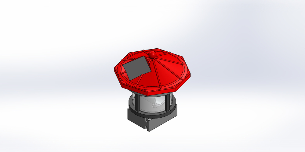 Leuchtturm ähnlich “Roter Sand “ für Solar LED-Beleuchtung. 3D Print 406605