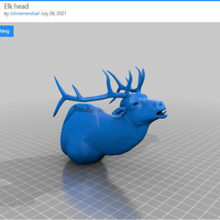 Small Elk headmount 3D Printing 406633