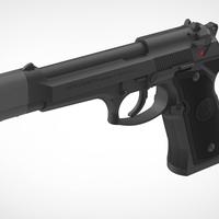 Small Pistol Beretta 92FS from the movie Underworld 3D print model 3D Printing 406673