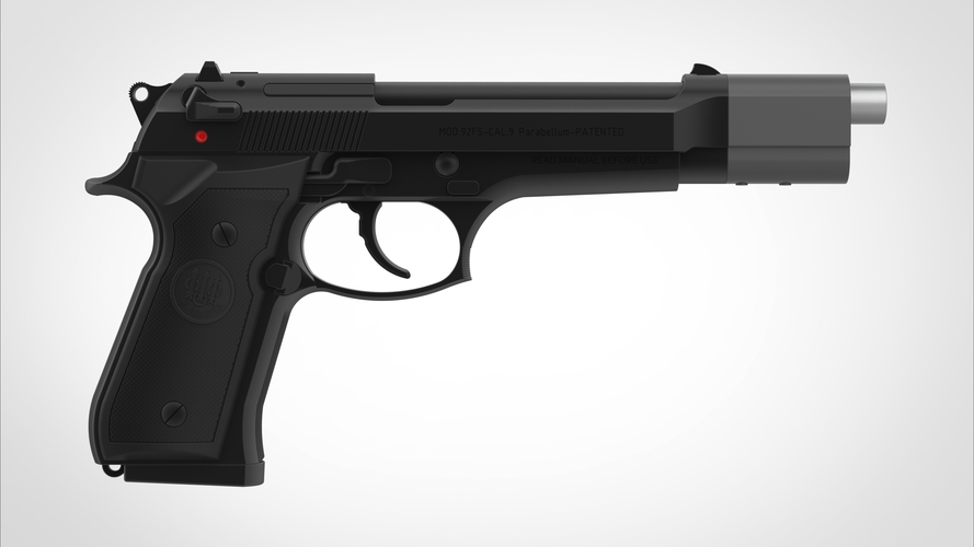 Pistol Beretta 92FS from the movie Underworld 3D print model 3D Print 406676