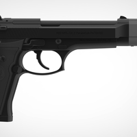Pistol Beretta 92FS from the movie Underworld 3D print model - Thumbnail 4