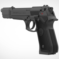 Pistol Beretta 92FS from the movie Underworld 3D print model - Thumbnail 6