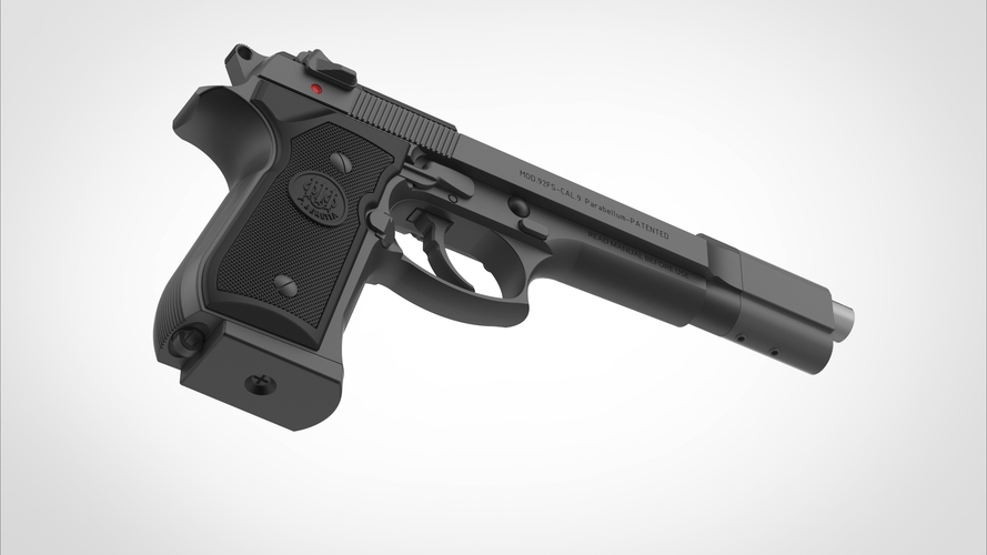 Pistol Beretta 92FS from the movie Underworld 3D print model 3D Print 406682