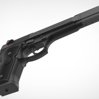 Pistol Beretta 92FS from the movie Underworld 3D print model - Thumbnail 11