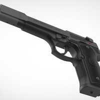 Pistol Beretta 92FS from the movie Underworld 3D print model - Thumbnail 12