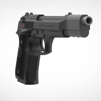 Pistol Beretta 92FS from the movie Underworld 3D print model - Thumbnail 14