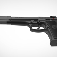 Pistol Beretta 92FS from the movie Underworld 3D print model - Thumbnail 17