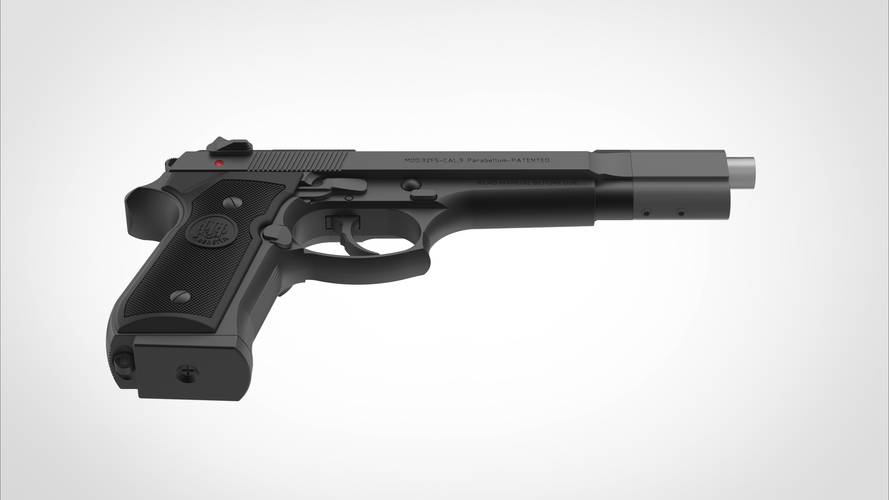 Pistol Beretta 92FS from the movie Underworld 3D print model 3D Print 406690