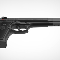 Pistol Beretta 92FS from the movie Underworld 3D print model - Thumbnail 18