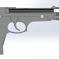 Pistol Beretta 92FS from the movie Underworld 3D print model - Thumbnail 22