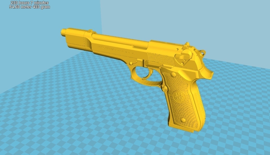 Pistol Beretta 92FS from the movie Underworld 3D print model 3D Print 406697