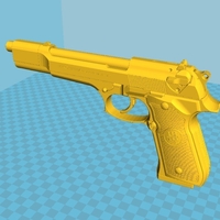 Pistol Beretta 92FS from the movie Underworld 3D print model - Thumbnail 25