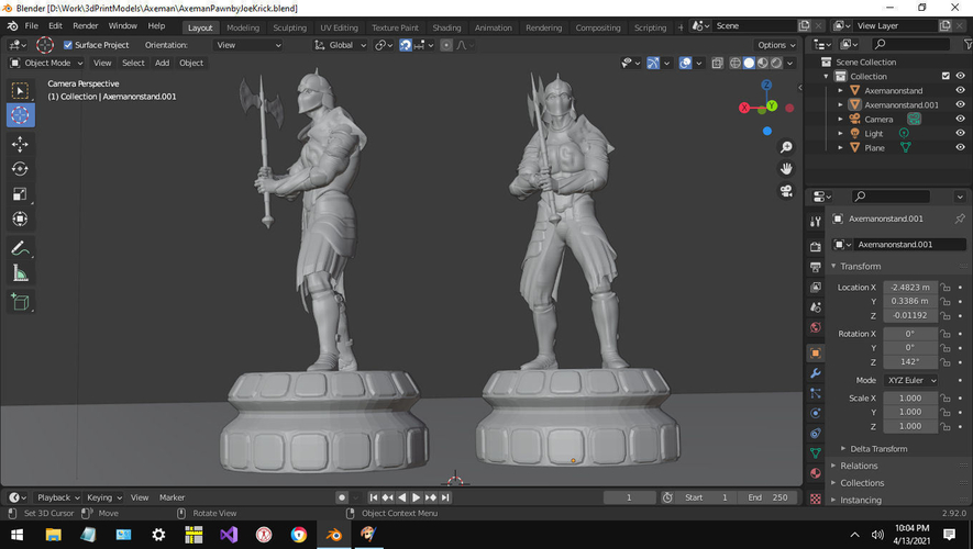 Axeman 3D Print 406702