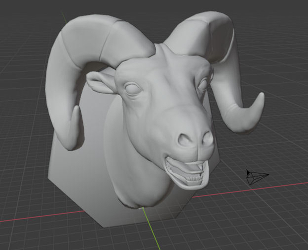 Bighorn Sheep HeadMount 3D Print 406714