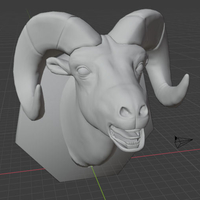 Small Bighorn Sheep HeadMount 3D Printing 406714