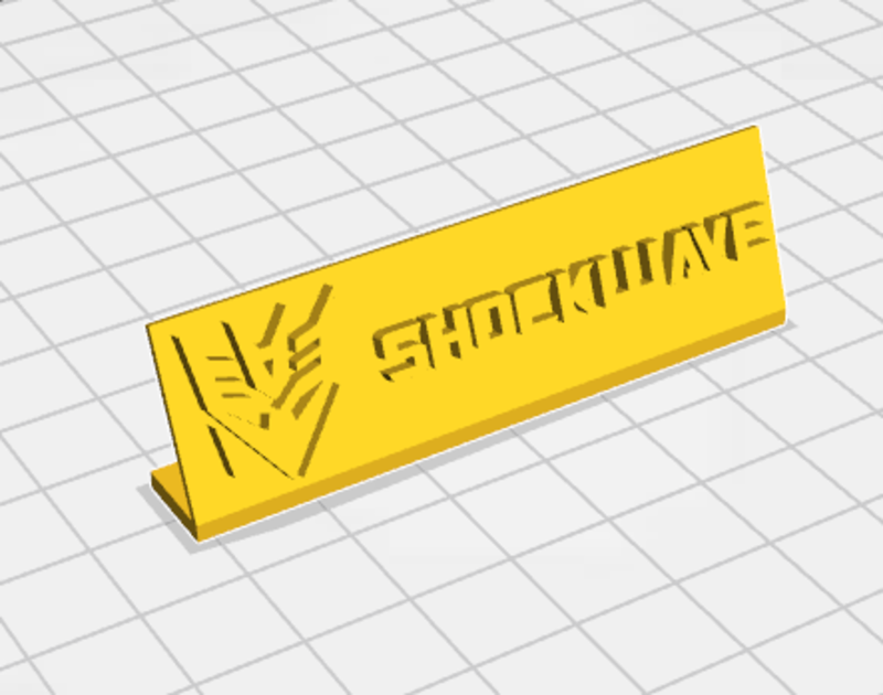 Shockwave Name Tag / Label