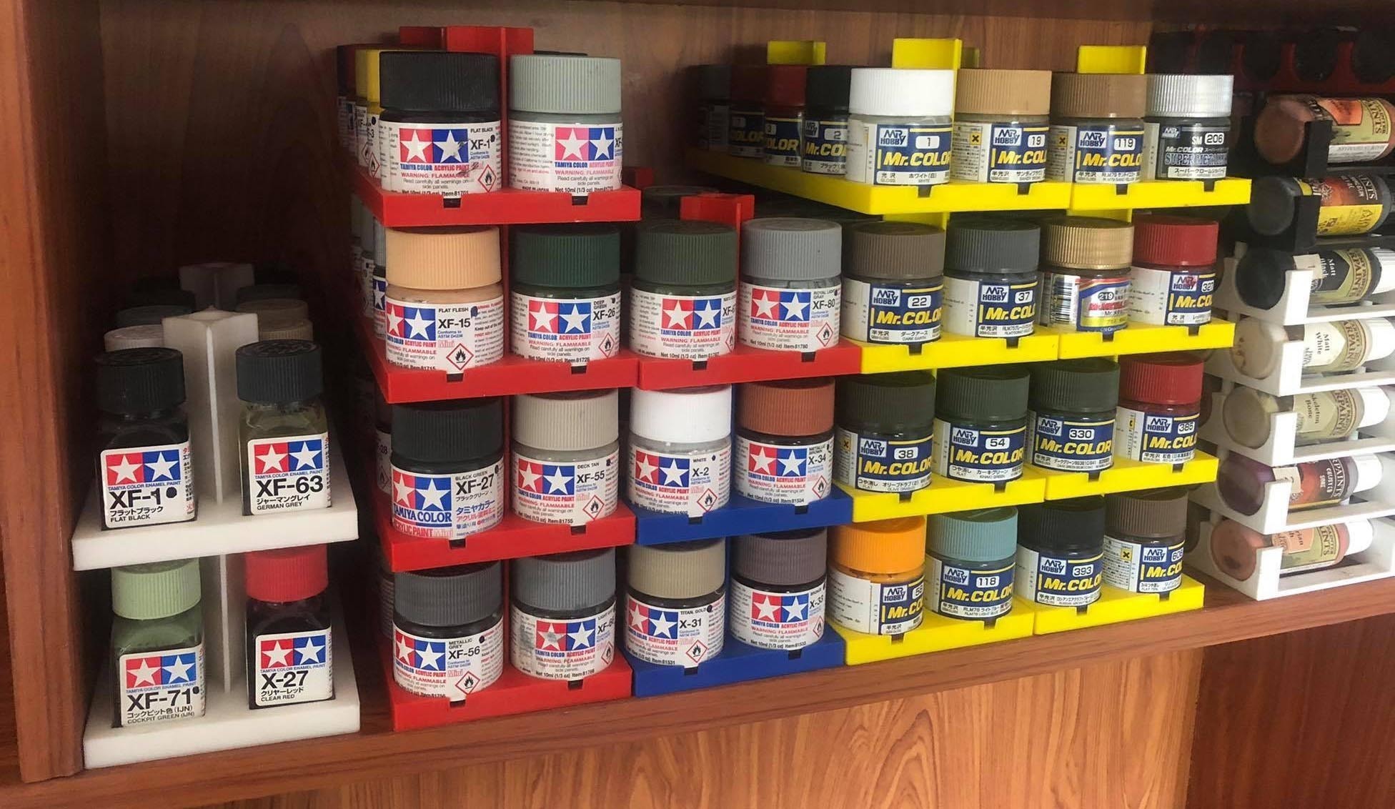 3D Printed Paint Bottle Stacker for Tamiya and Mr.Color by The-Mechanic