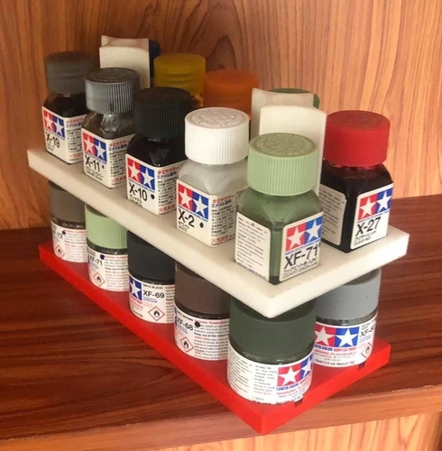 Paint Bottle Stacker for Tamiya enamel bottles 3D Print 406879