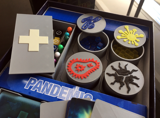  Pandemic Board Game Organizer 3D Print 406976