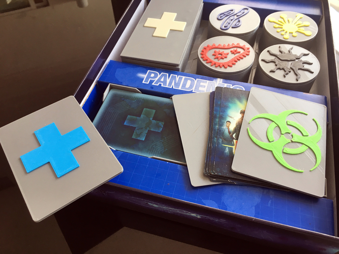  Pandemic Board Game Organizer 3D Print 406977