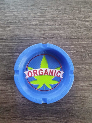 Organic Cannabis - Circular Ashtray 3D Print 407021