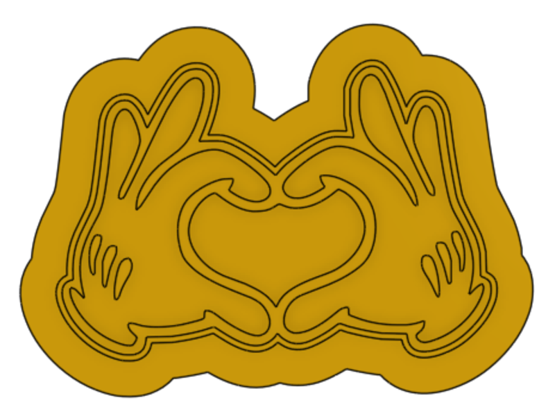 cortador de galletas manos corazon
