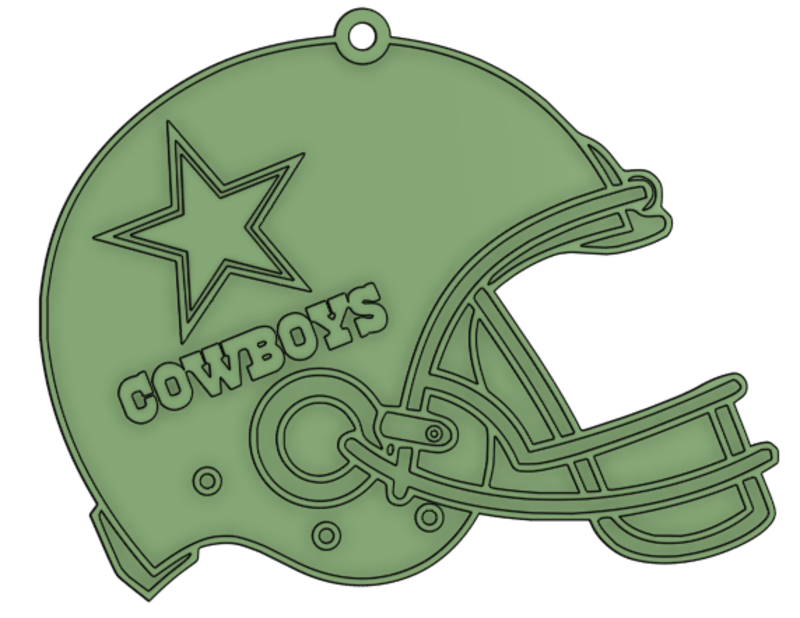 llavero casco cowboys