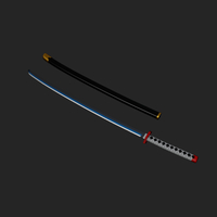 Small  Nichirin Blade from Demon Slayer 3D Printing 407289