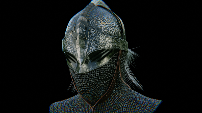 Tarnished helmet from Elden Ring