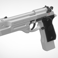 Small Pistol Beretta 92FS from the movie Underworld:Awakening 3D Printing 407605