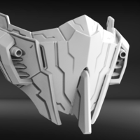 Small Mecha Mask V3 3D Printing 407842