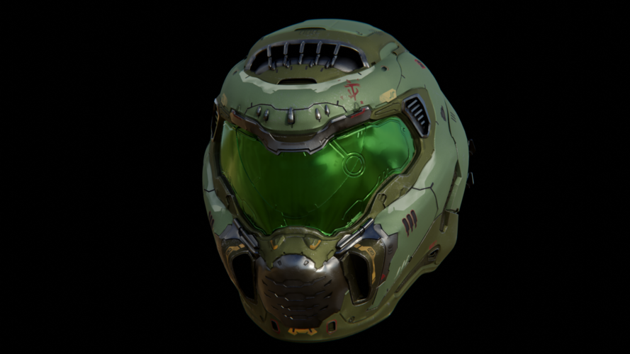 3D Printed Doom Eternal Helmet by Necrosster | Pinshape
