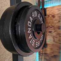 Olympic Weight Plate storage pin  mounted to power rack - Thumbnail 1