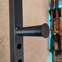 Olympic Weight Plate storage pin  mounted to power rack - Thumbnail 2