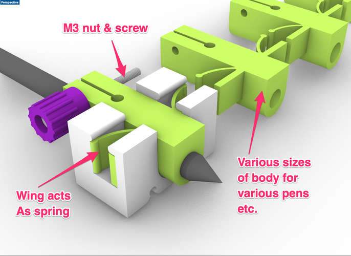 Updated - Joto Pen Holder Adapter 3D Print 407908