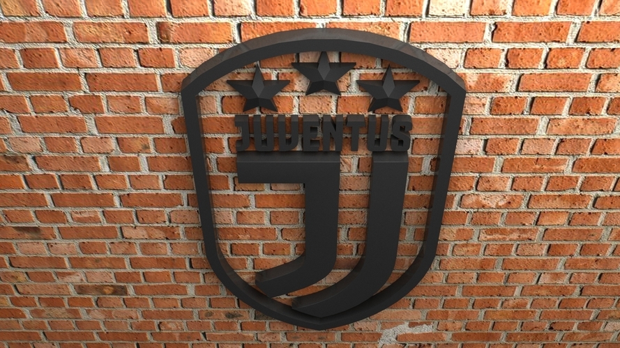 Juventus FC Logo with stars 3D Print 408062
