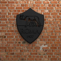 Small AS Roma Logo 3D Printing 408074