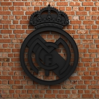 Small Real Madrid CF Logo 3D Printing 408157