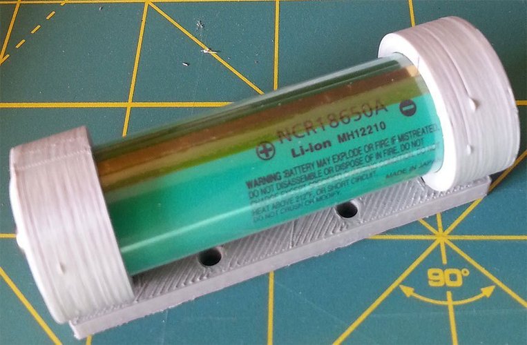 18650 Battery Holder 3D Print 40817