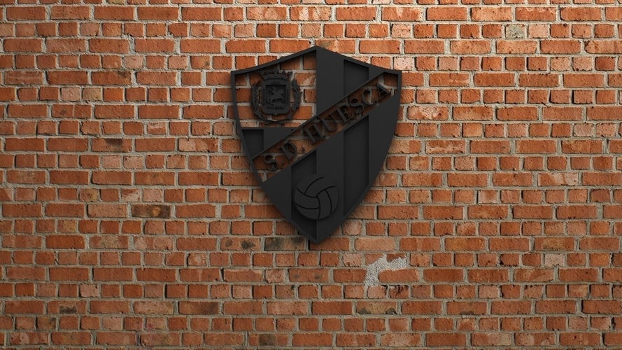 SD Huesca Logo 3D Print 408175