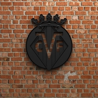 Small Villarreal CF Logo 3D Printing 408193