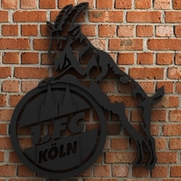Small FC koln Logo 3D Printing 408254