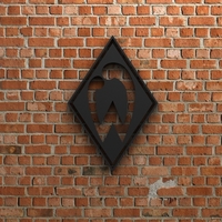 Small SV Werder Bremen Logo 3D Printing 408274