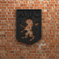 Small Aston Villa FC Logo 3D Printing 408305