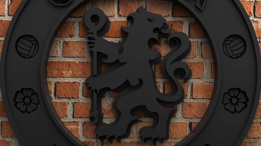 Chelsea FC Logo 3D Print 408320