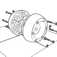 Replacement wheel for Bosch Indego lawn mover - Thumbnail 3