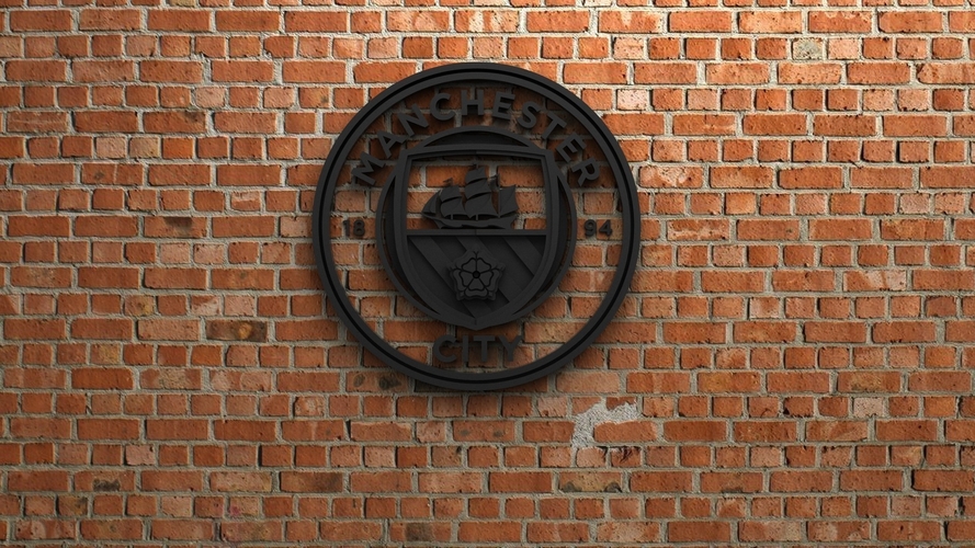 Manchester City FC Logo 3D Print 408345